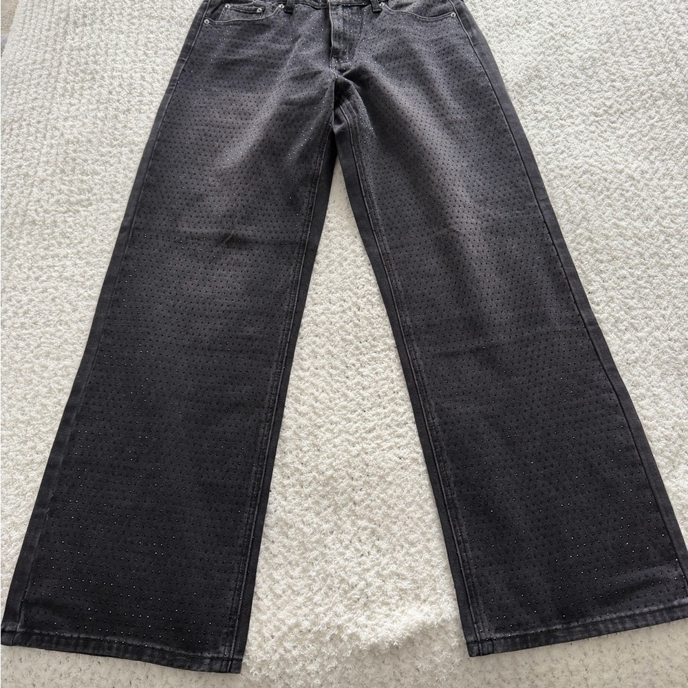 Black Wide-Leg Jeans